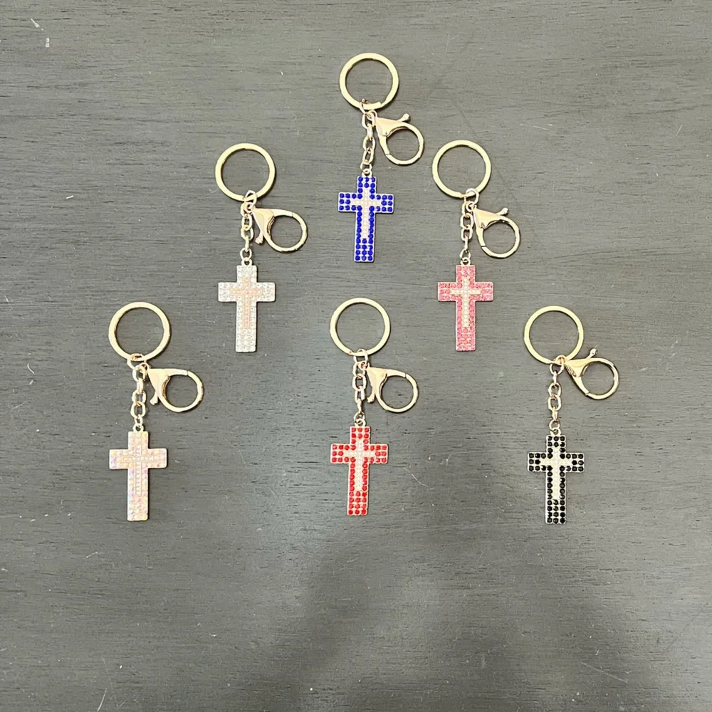 Cross Light Pink Barbie & Clear Allover Rhinestone 4